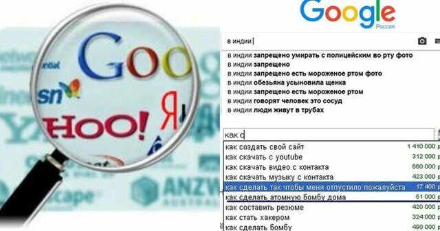 "Гугл знает все!": 20 смешных и нелепых запросов в поисковиках