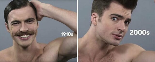 Как изменились стандарты мужской красоты за 100 лет