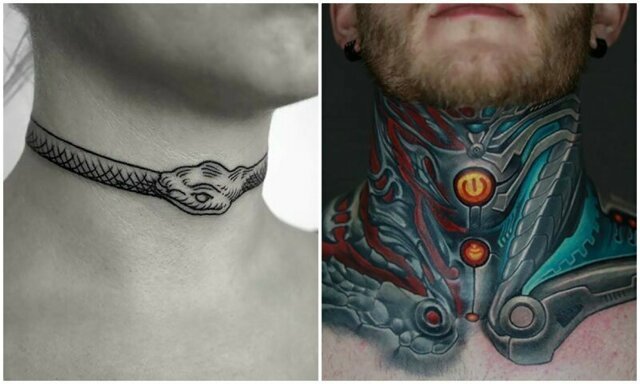 Больно, но красиво: подборка необычных татуировок на шее