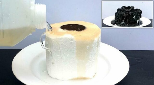 Как воздействует серная кислота на туалетную бумагу