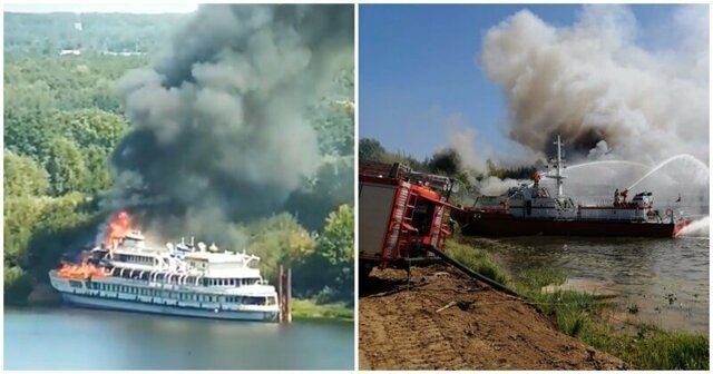 «Святая Русь» горит: на теплоходе в Нижегородской области случился пожар