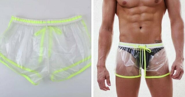 Модный бренд выпустил мужские прозрачные шорты и предлагает два способа ношения: скромный и посмелее