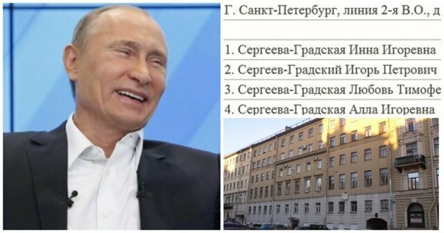 Росреестр переименовал Владимира Путина в Игоря Петровича Сергеева-Градского