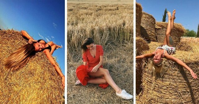 Жду тебя на сеновале. Красавицы и скошенная трава из Instagram