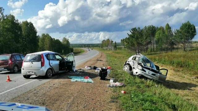 Авария дня. Обгоняющий спровоцировал смертельное ДТП в Красноярском крае