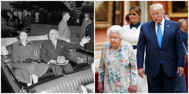 Королева Елизавета II и 14 президентов США