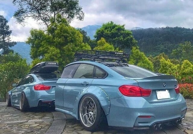 На Тайване сфотографировали уникальный прицеп для тюнингованного BMW