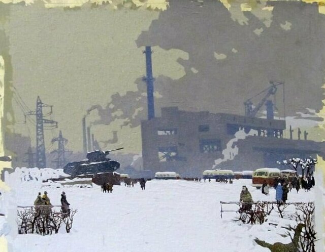 Города и сёла в советских картинах