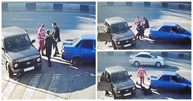 Ростовский водитель одним ударом уложил мужчин из заниженной «Приоры»