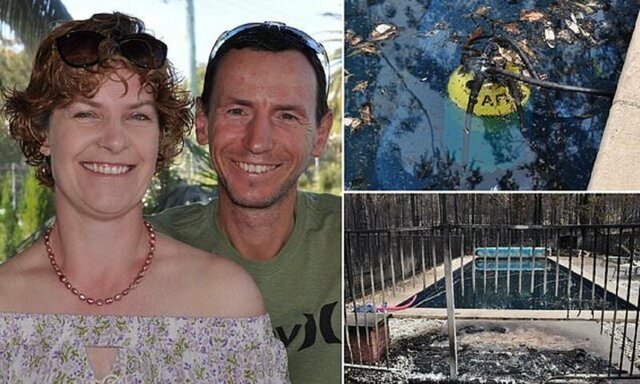 Австралийку спас от пожара акваланг