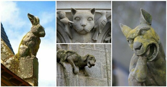 Кролики-горгульи и прочие милые животные, запечатленные в камне