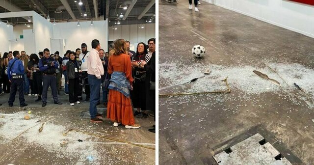 На современной выставке женщина разбила экспонат стоимостью $20 000