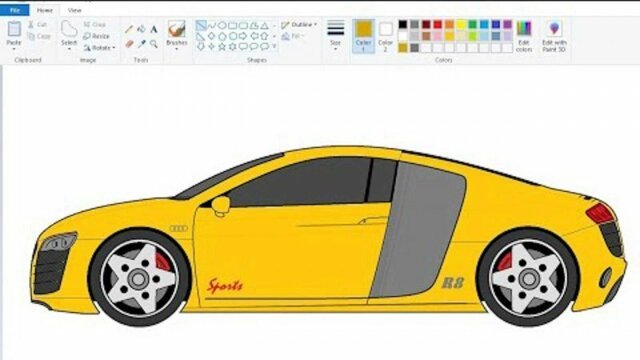 Этот парень рисует автомобили в Microsoft Paint, и они выглядят довольно неплохо