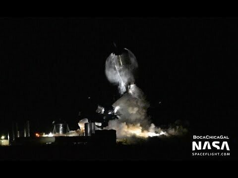 Прототип корабля Starship Илона Маска опять рванул - лопнул и разлетелся во все стороны