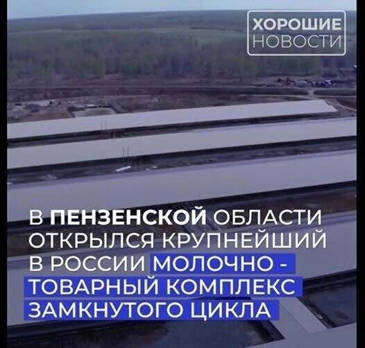 В Пензенской области открыли первую очередь крупнейшего в России молочно-товарного комплекса