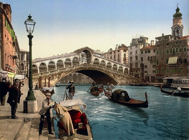 Уникальные цветные фотографии Венеции 1890-х годов