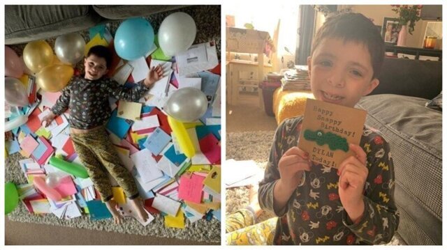 Мальчик с глухотой и аутизмом получил в свой день рождения 700 открыток от незнакомцев