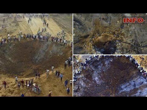 В Нигерии упал метеорит. После взрыва образовалась огромная воронка