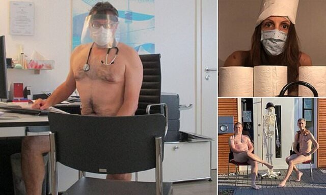 Немецкие врачи сфотографировались голышом, чтобы привлечь внимание к нехватке средств защиты