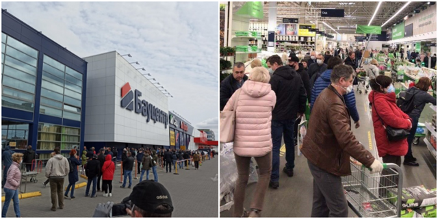 Перед майскими праздниками россияне ринулись в магазины