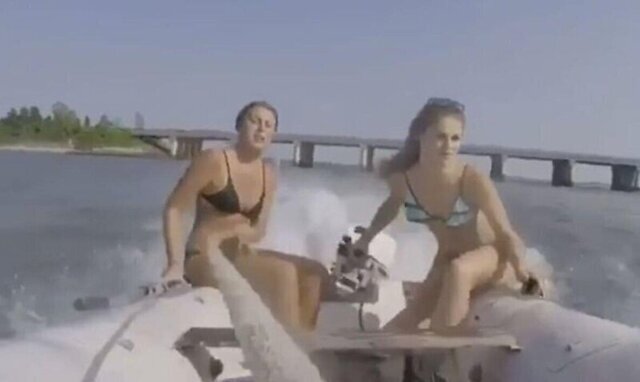 Приплыли: Двигатель неожиданно покинул лодку, управляемую двумя девушками