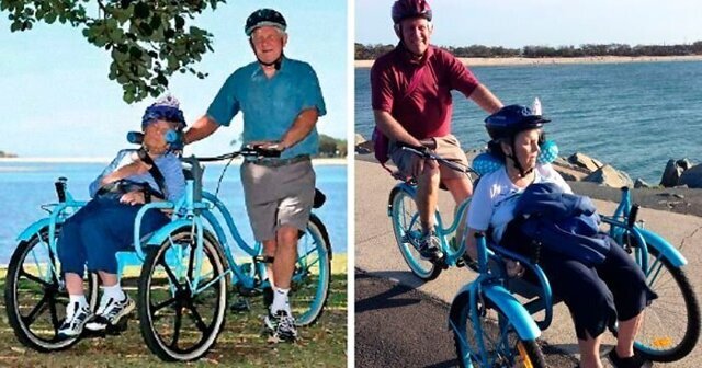 Муж построил специальный велосипед, чтобы кататься со своей женой, у которой болезнь Альцгеймера