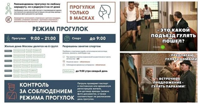 После эксперимента москвичи будут готовы ходить строем и гулять определенными группами по графику