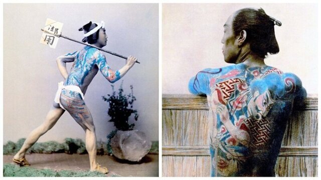 Искусство татуировки в Японии: непростая история и редкие фото 1860-1890 гг
