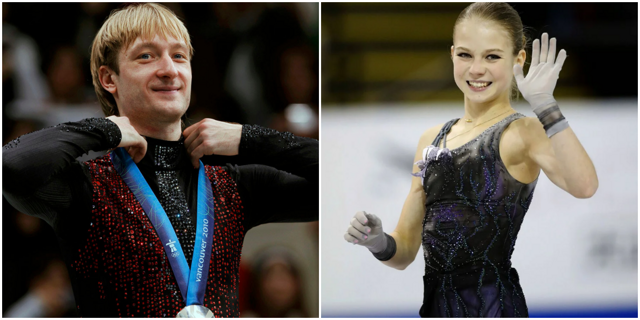 Плющенко и Трусова показали синхронный четверной прыжок