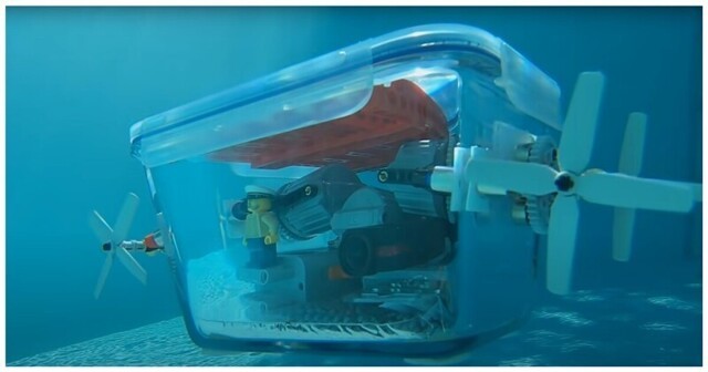 Самодельная радиоуправляемая подводная лодка из Lego
