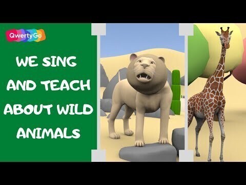 Путешествие по зоопарку! Поем и учим названия диких животных на английском языке!