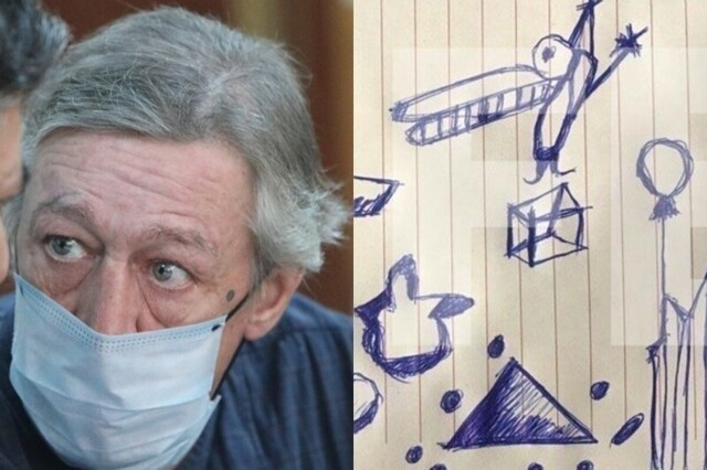 Психолог расшифровал рисунки Ефремова, сделанные им в зале суда