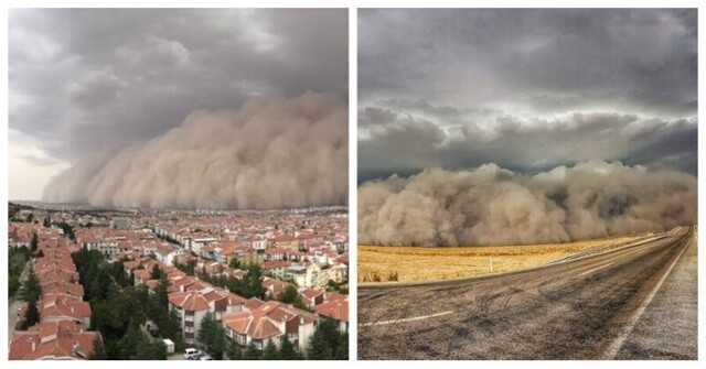 Столицу Турции накрыло песчаной бурей: видео