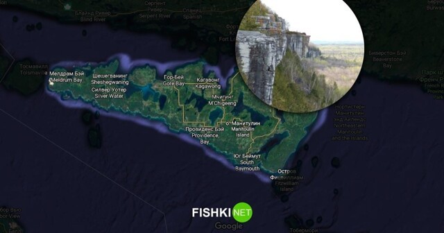 Географический каламбур Манитулина: "острова на озере на острове на озере"