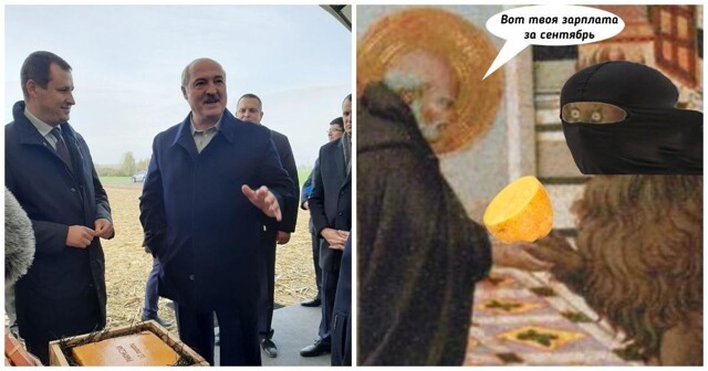 Лукашенко отдал половину своего урожая картошки бойцам ОМОНа