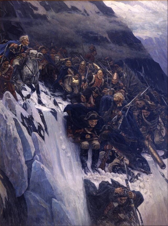 «Переход Суворова через Альпы в 1799 году» Сурикова, или какие ошибки допустил художник