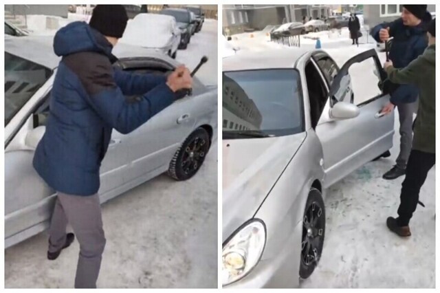 Екатеринбуржец выбил окно в своем авто ради проезда "Скорой"