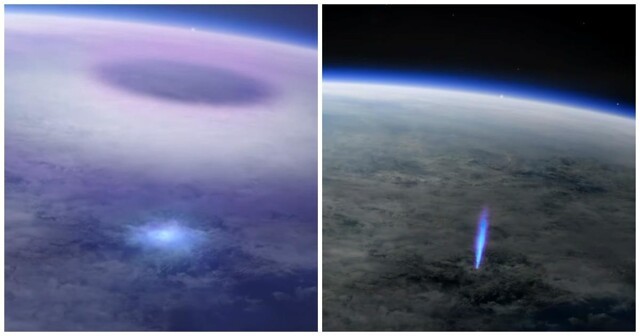 Эльф и синяя струя: камеры МКС засняли редкие молнии