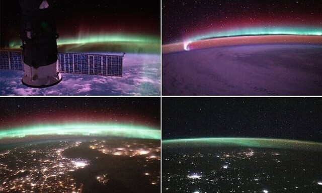 Астронавты на МКС показали, как выглядит полярное сияние из космоса