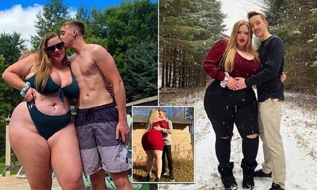 Девушка весом 120 кг нашла свою судьбу с парнем, который весит в два раза меньше