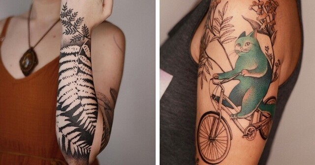Польская тату-художница - мастер хипповских татушек