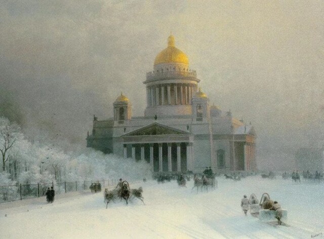 Зимние пейзажи Айвазовского. Смотрим, как мастерство художника пересилило нелюбовь к холодам