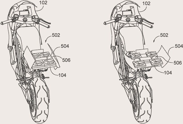 Honda запатентовала встроенный в мотоцикл квадрокоптер