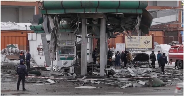 Взрыв на автозаправке в Новокузнецке попал на видео
