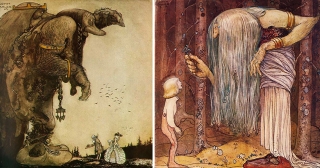 Сказочные иллюстрации начала 20-го века от Йона Бауэра