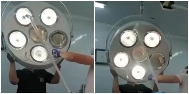 Во Владикавказе врачи во время операции чинили шваброй светильник