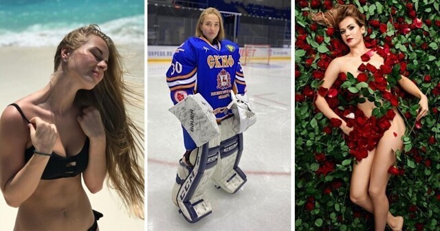 Сексуальные российские хоккеистки в форме и без нее