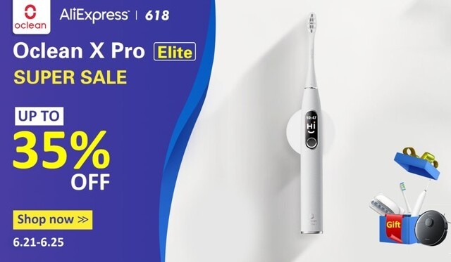 Oclean X Pro Elite: бесшумная электрическая зубная щетка за 59,99 долларов