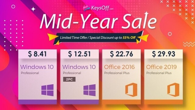 Летняя распродажа Keysoff: Windows 10 за $8,41 и не только