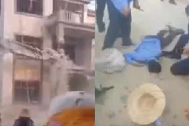 В Китае при сносе постройки пострадал полицейский - местные жители аплодировали